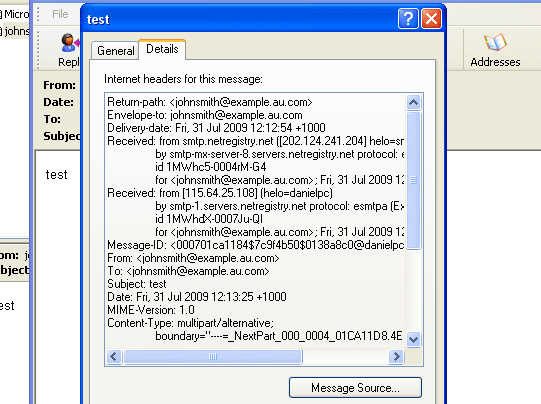 Email Headers